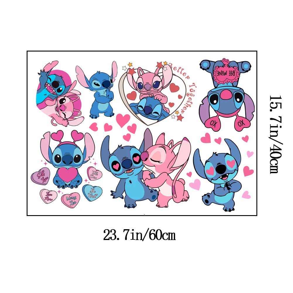 Autocollants muraux CANo & Stitch arc - en - ciel pour chambre d'enfant - Zone shopping