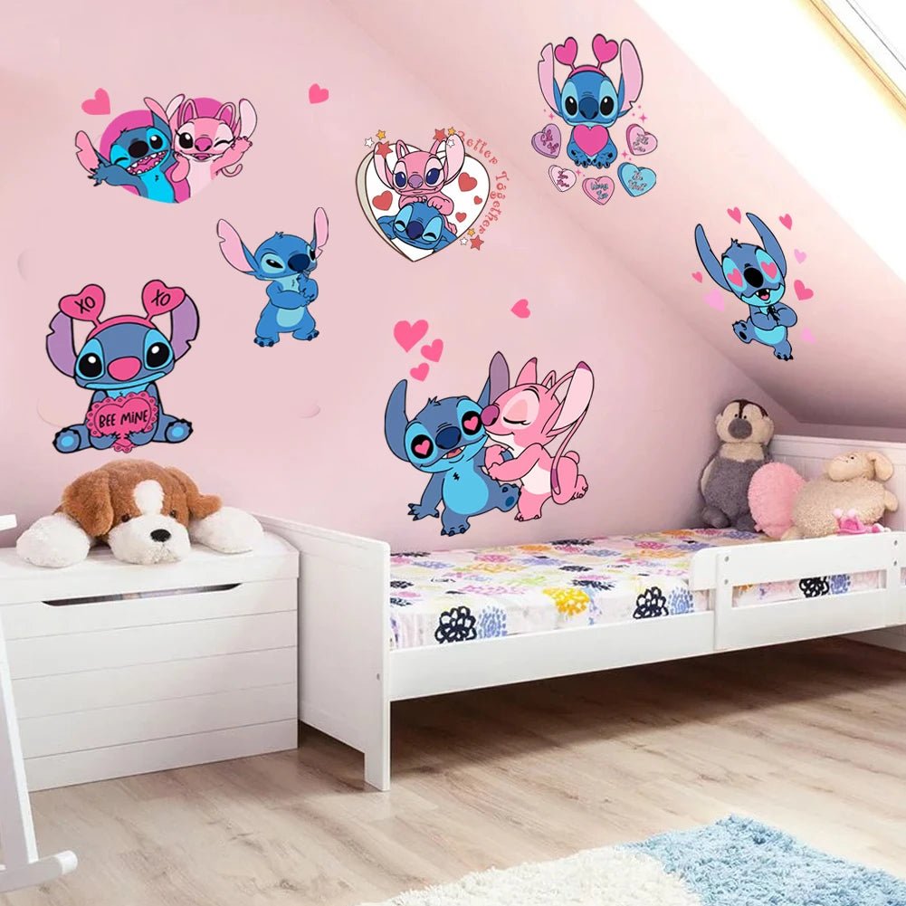 Autocollants muraux CANo & Stitch arc - en - ciel pour chambre d'enfant - Zone shopping