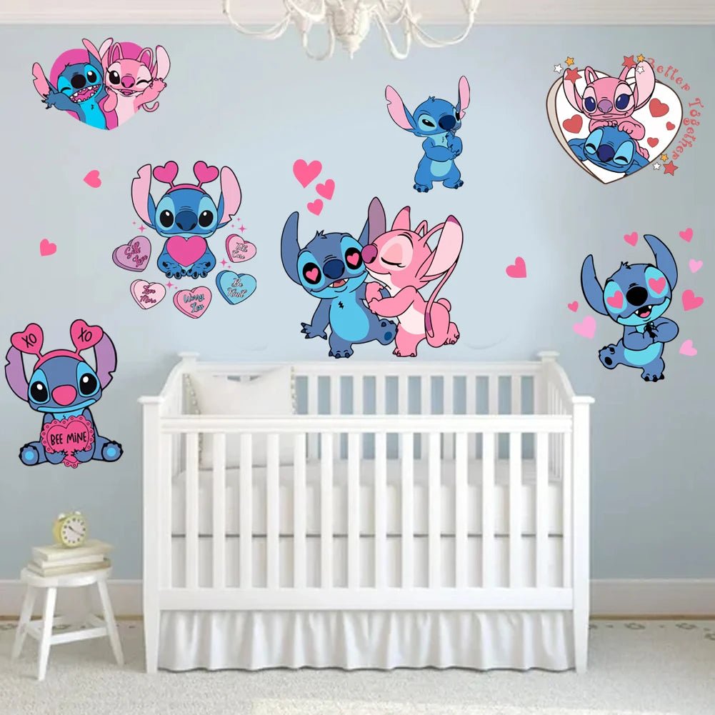 Autocollants muraux CANo & Stitch arc - en - ciel pour chambre d'enfant - Zone shopping
