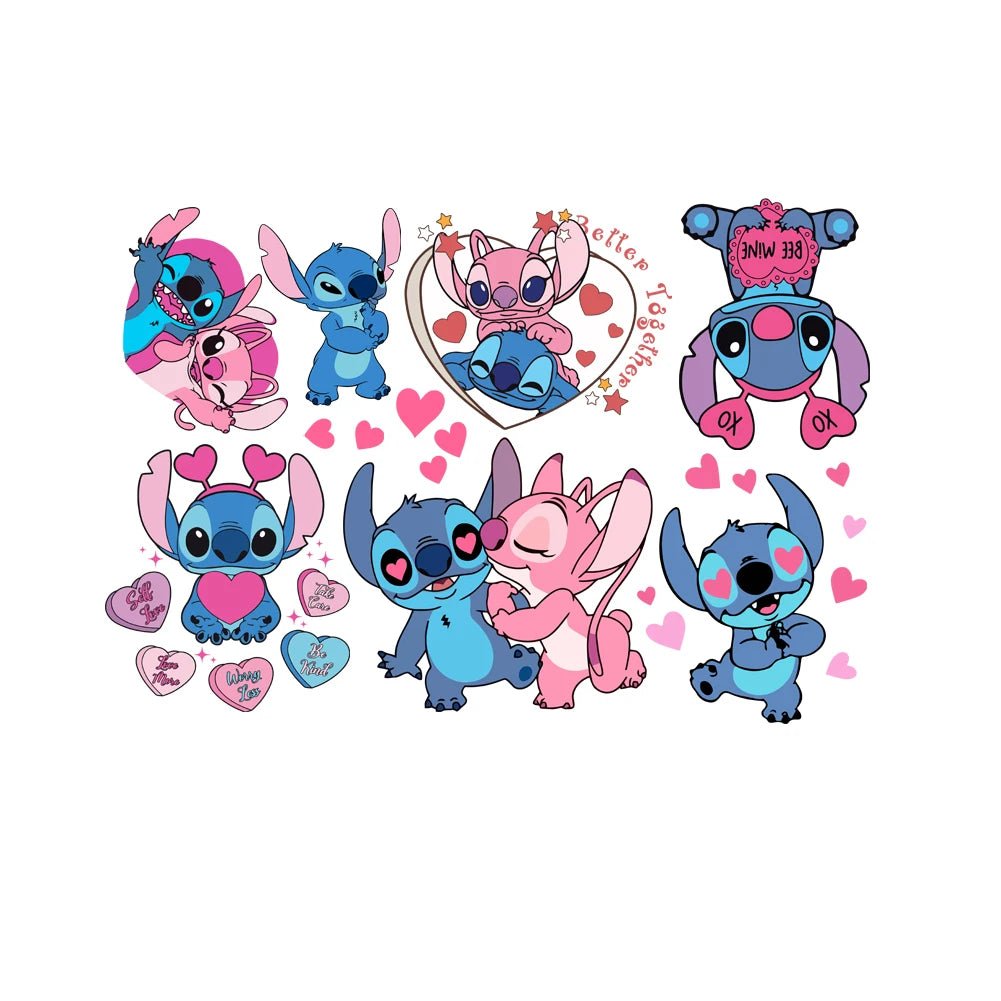 Autocollants muraux CANo & Stitch arc - en - ciel pour chambre d'enfant - Zone shopping