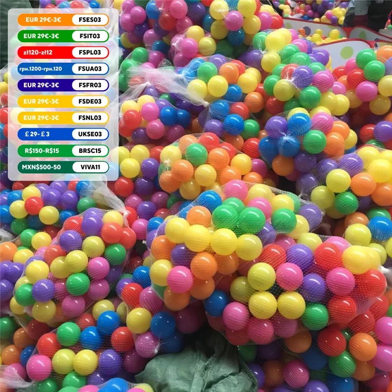 Balle Colorée Écologique pour Enfants - 100 Pièces de Plein Air - Zone shopping