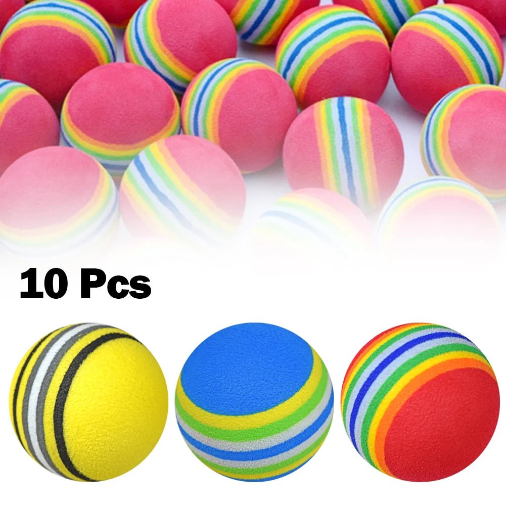 Balle d'entraînement de golf IkIncentré - 10 pièces en mousse arc - en - ciel - Zone shopping
