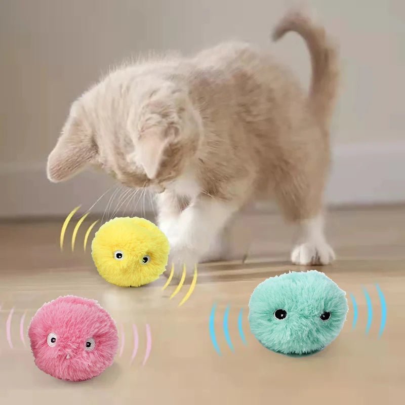 Balle électrique intelligente pour chat - Jouet interactif en peluche - Zone shopping