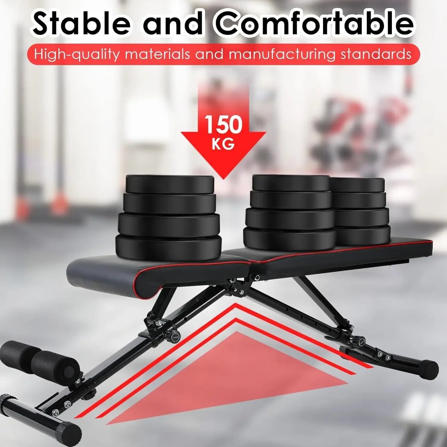 Banc de musculation pliable réglable pour entraînement complet à domicile - Zone shopping