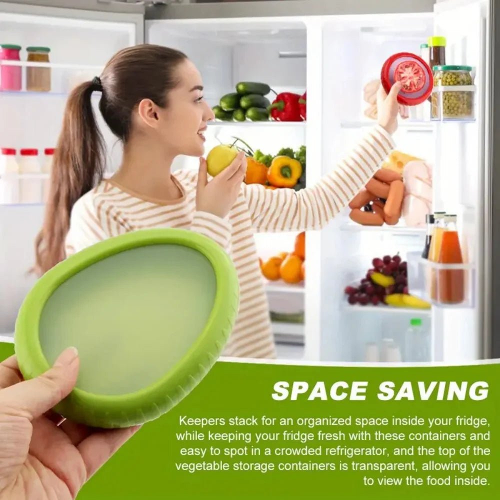 Boîte de conservation en silicone pour fruits et légumes - 1/4 pièces - Zone shopping