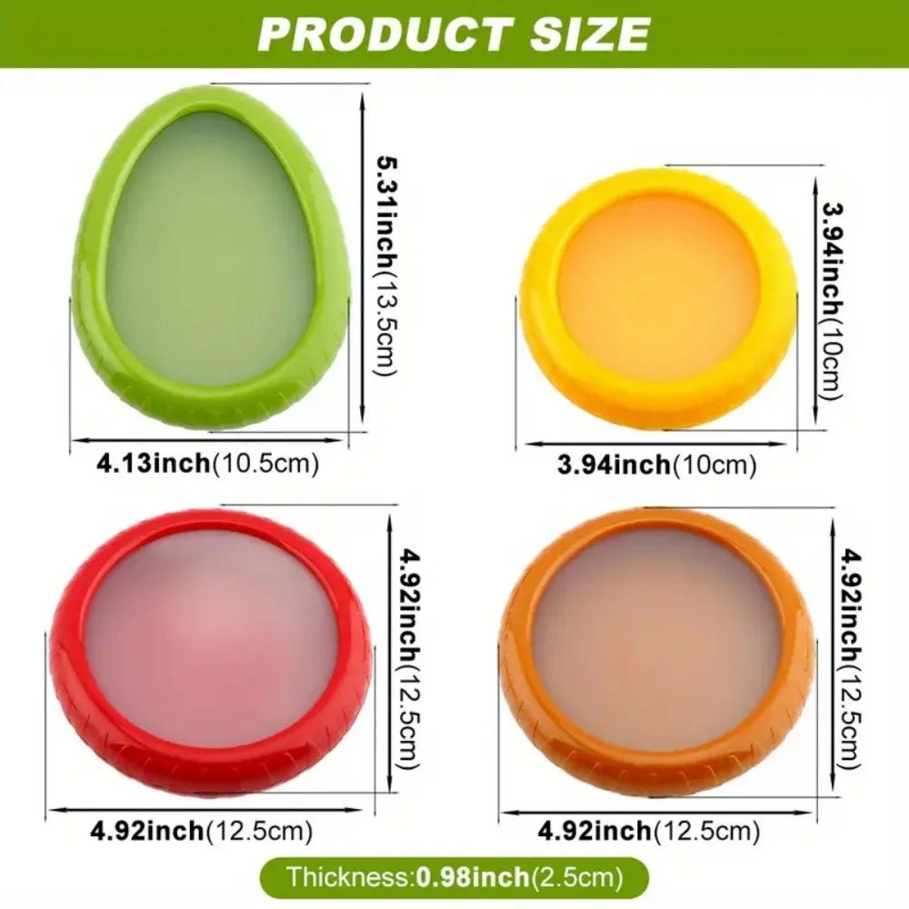 Boîte de conservation en silicone pour fruits et légumes - 1/4 pièces - Zone shopping