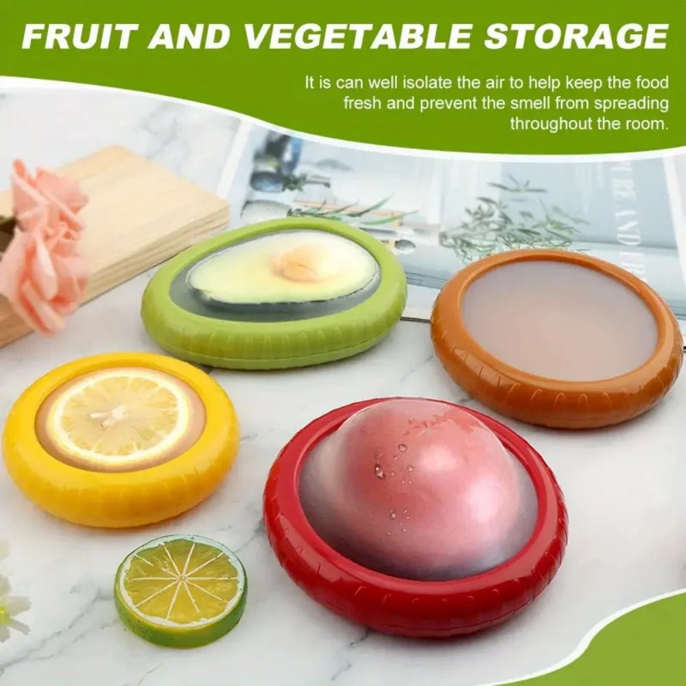 Boîte de conservation en silicone pour fruits et légumes - 1/4 pièces - Zone shopping