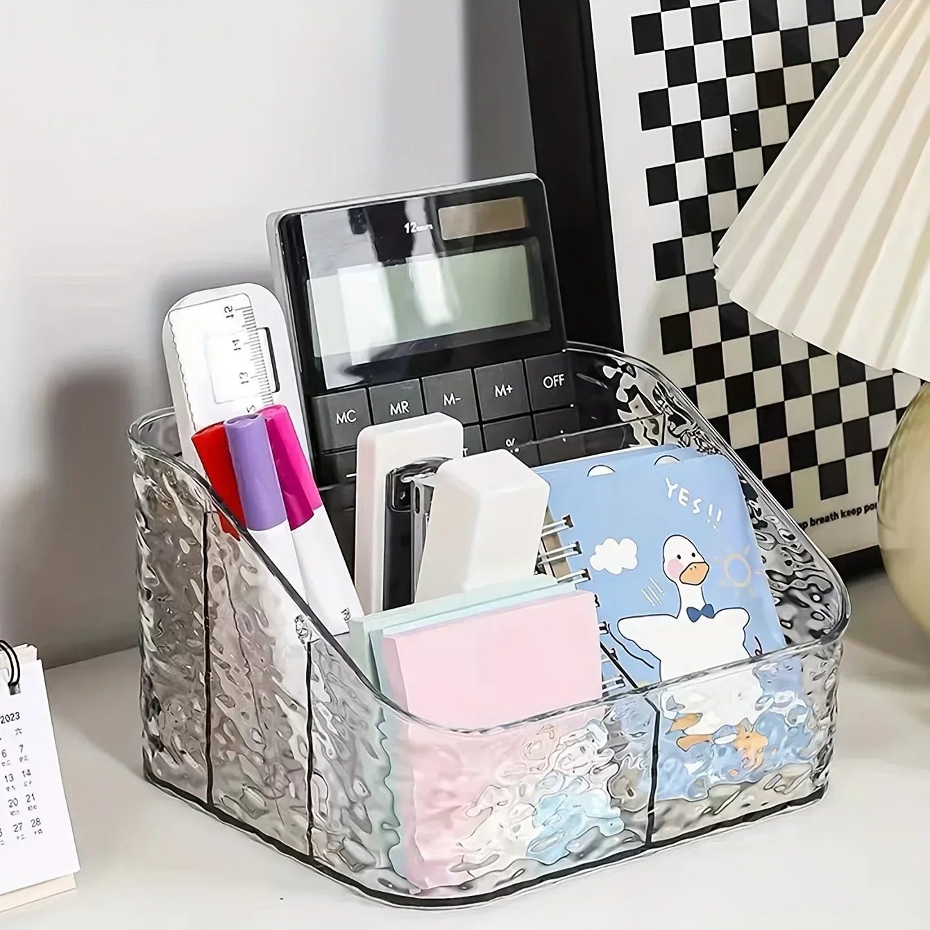 Boîte de rangement cosmétique acrylique 4 compartiments transparente - Zone shopping