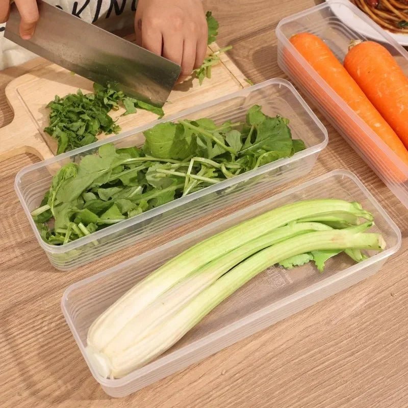 Boîtes de rangement pour réfrigérateur, 1/5 pièces, cebolonnes, boîte fraîche, récipient alimentaire, stockage au froid, bac à légumes, organisateur de réfrigérateur scellé avec couvercle, pots - Zone shopping