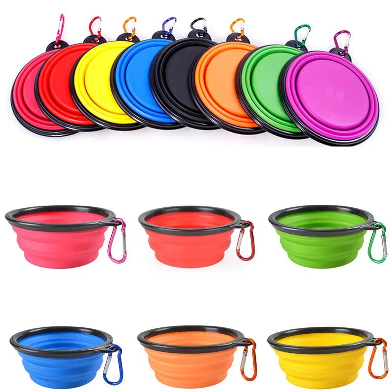 Bol pliant de voyage en Silicone de 1000ml, récipient de nourriture Portable pour chiot, distributeur d'eau, récipient de nourriture pour chiot, accessoires pour chiens - Zone shopping