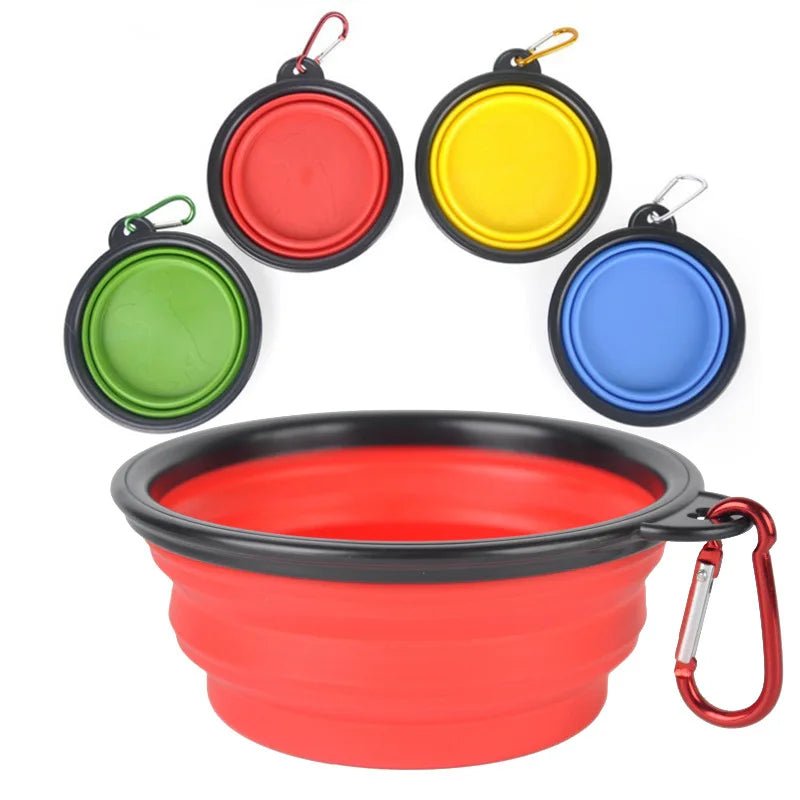 Bol pliant de voyage en Silicone de 1000ml, récipient de nourriture Portable pour chiot, distributeur d'eau, récipient de nourriture pour chiot, accessoires pour chiens - Zone shopping