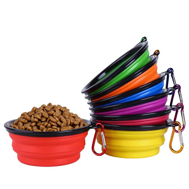 Bol pliant de voyage en Silicone de 1000ml, récipient de nourriture Portable pour chiot, distributeur d'eau, récipient de nourriture pour chiot, accessoires pour chiens - Zone shopping