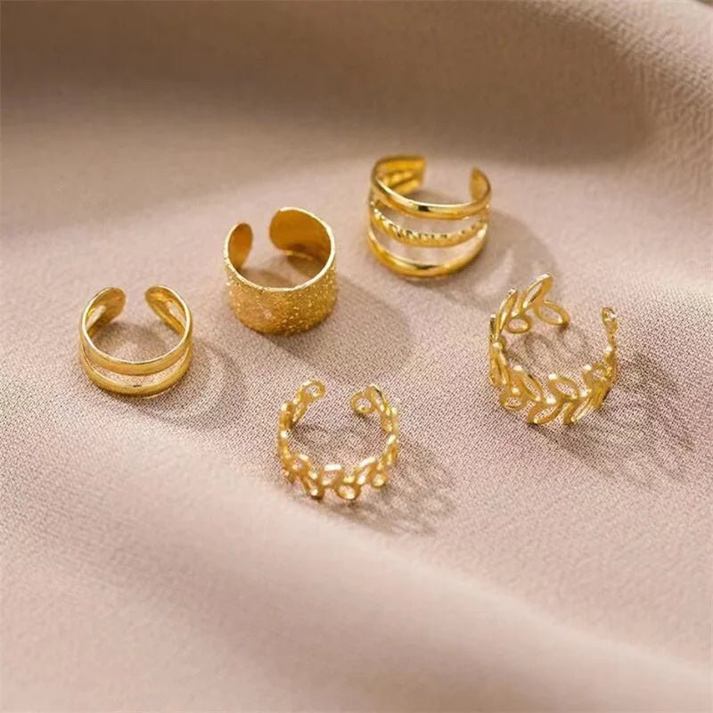 Boucles d'oreilles à Clips pour femmes, ensemble de Clips d'oreille Non perforants, simples et créatifs, couleur or argent, bijoux tendance - Zone shopping