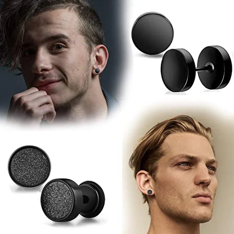 Boucles d'oreilles créoles Huggie en acier inoxydable pour hommes - Zone shopping