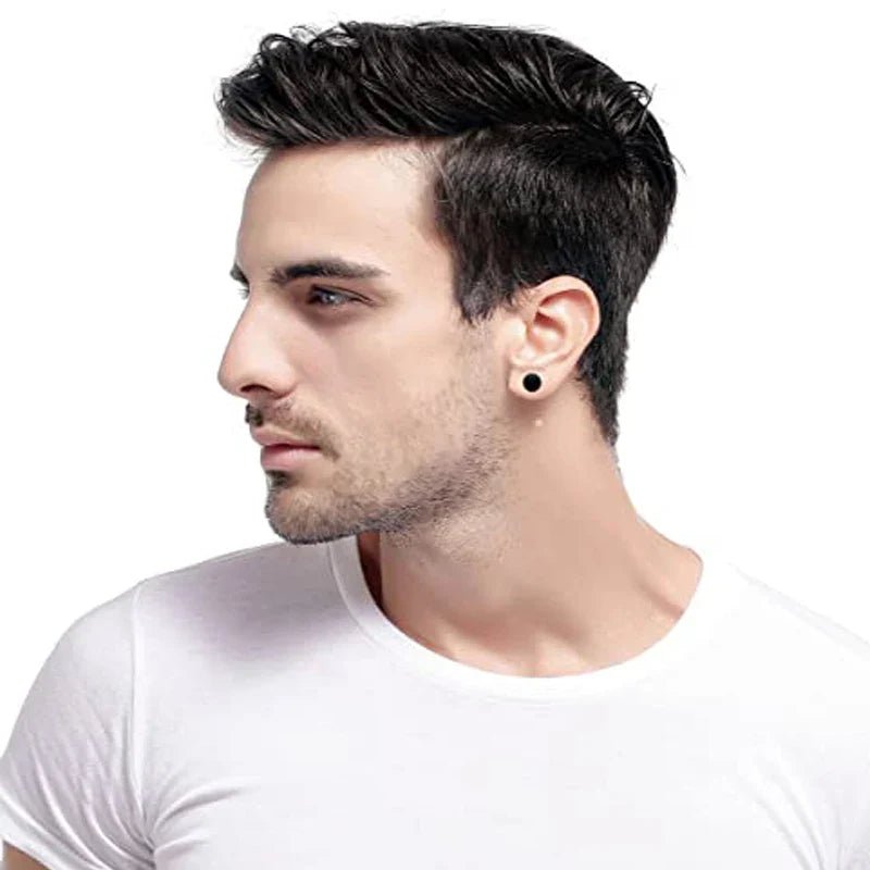 Boucles d'oreilles créoles Huggie en acier inoxydable pour hommes - Zone shopping