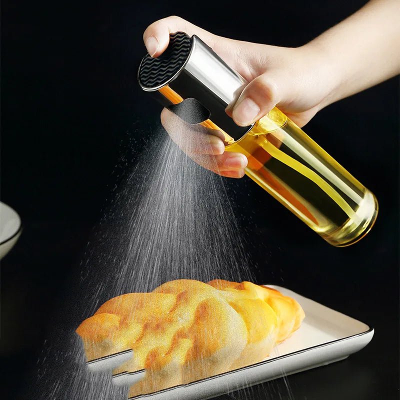 Bouteille de pulvérisation d'huile d'olive en verre, outil de cuisine, gril anti - fuite, distributeur d'huile de barbecue, ustensiles de cuisine, pulvérisateur d'huile d'olive pour rôtir et griller - Zone shopping