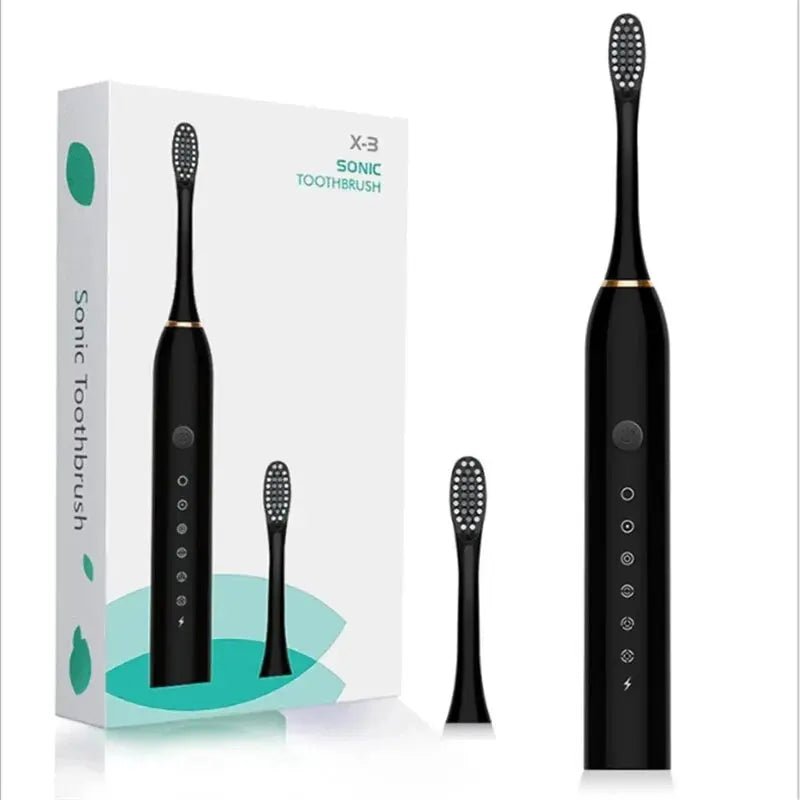 Brosse à dents électrique ultrasons étanche, 6 vitesses, USB, doux - Zone shopping