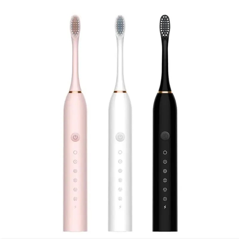 Brosse à dents électrique ultrasons étanche, 6 vitesses, USB, doux - Zone shopping