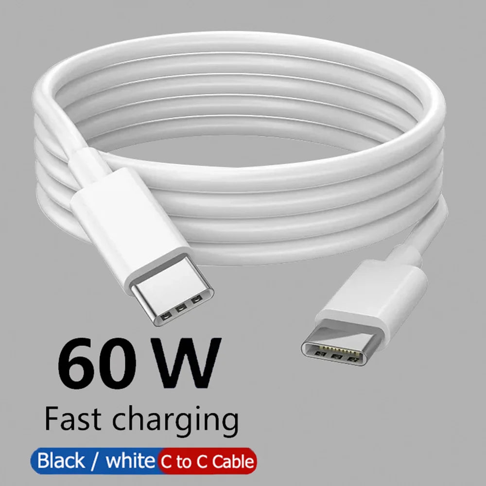 Câble USB - C rapide 60W pour iPhone 15, Huawei, Samsung, 1 - 3m - Zone shopping