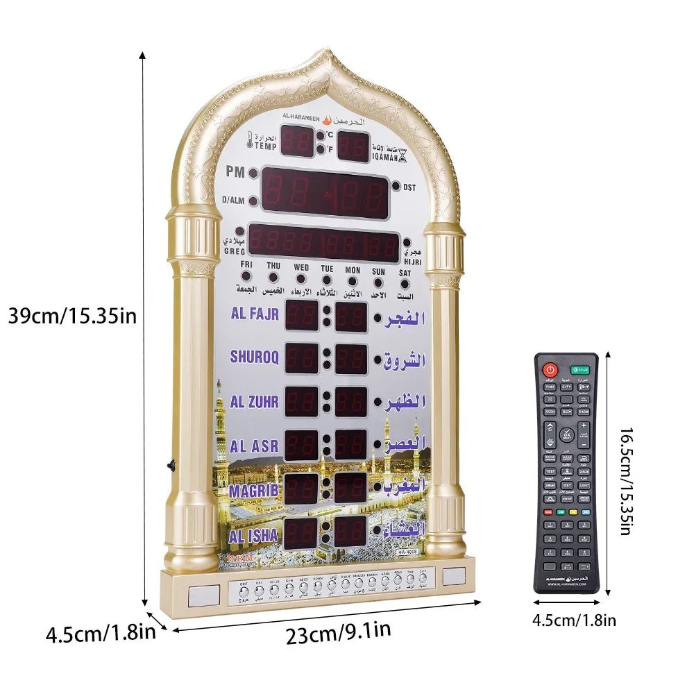Calendrier Azan 12V, horloge prière musulmane avec télécommande - Zone shopping
