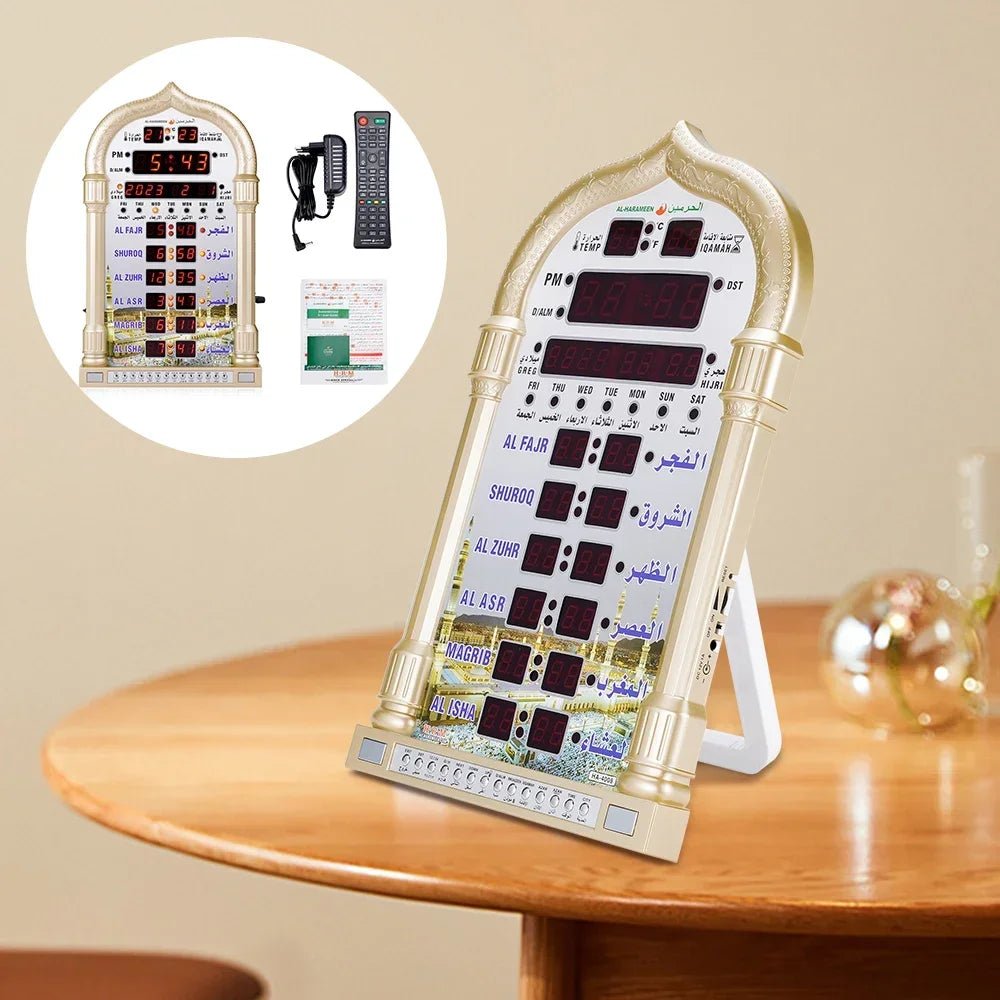 Calendrier Azan 12V, horloge prière musulmane avec télécommande - Zone shopping