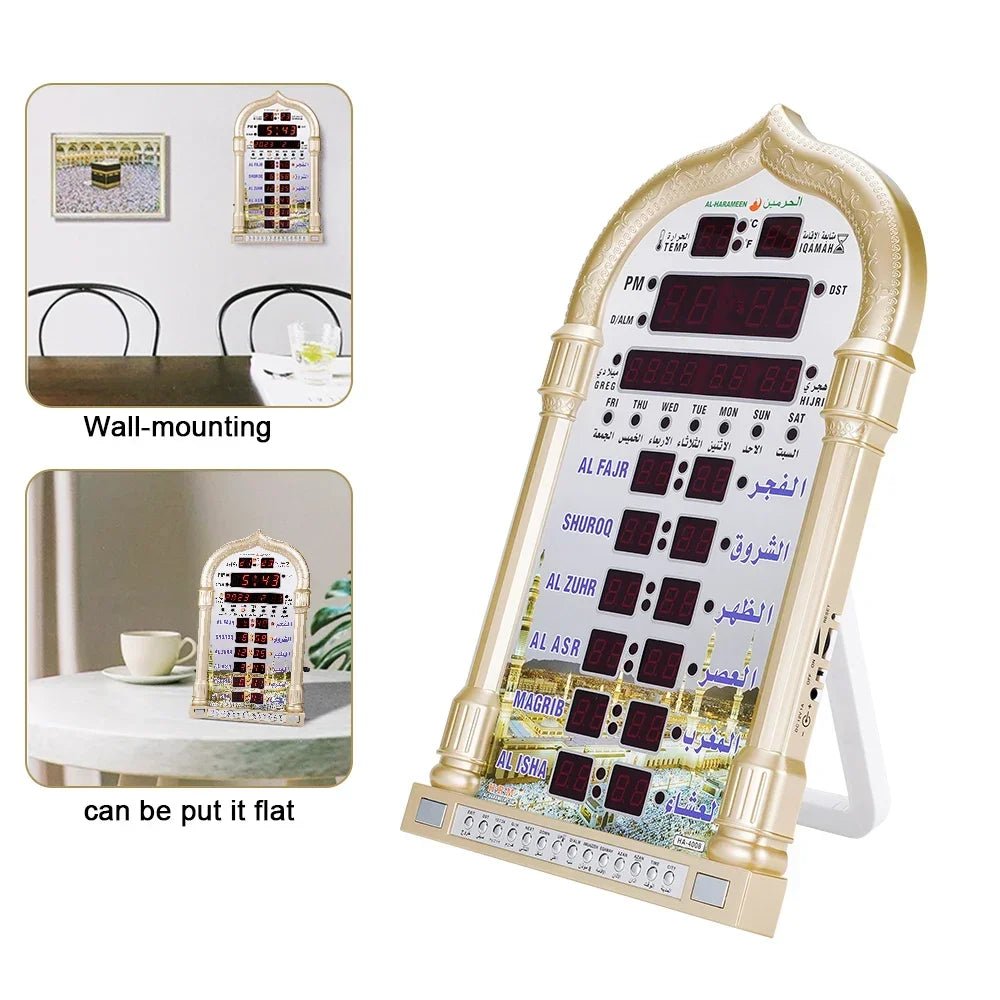 Calendrier Azan 12V, horloge prière musulmane avec télécommande - Zone shopping