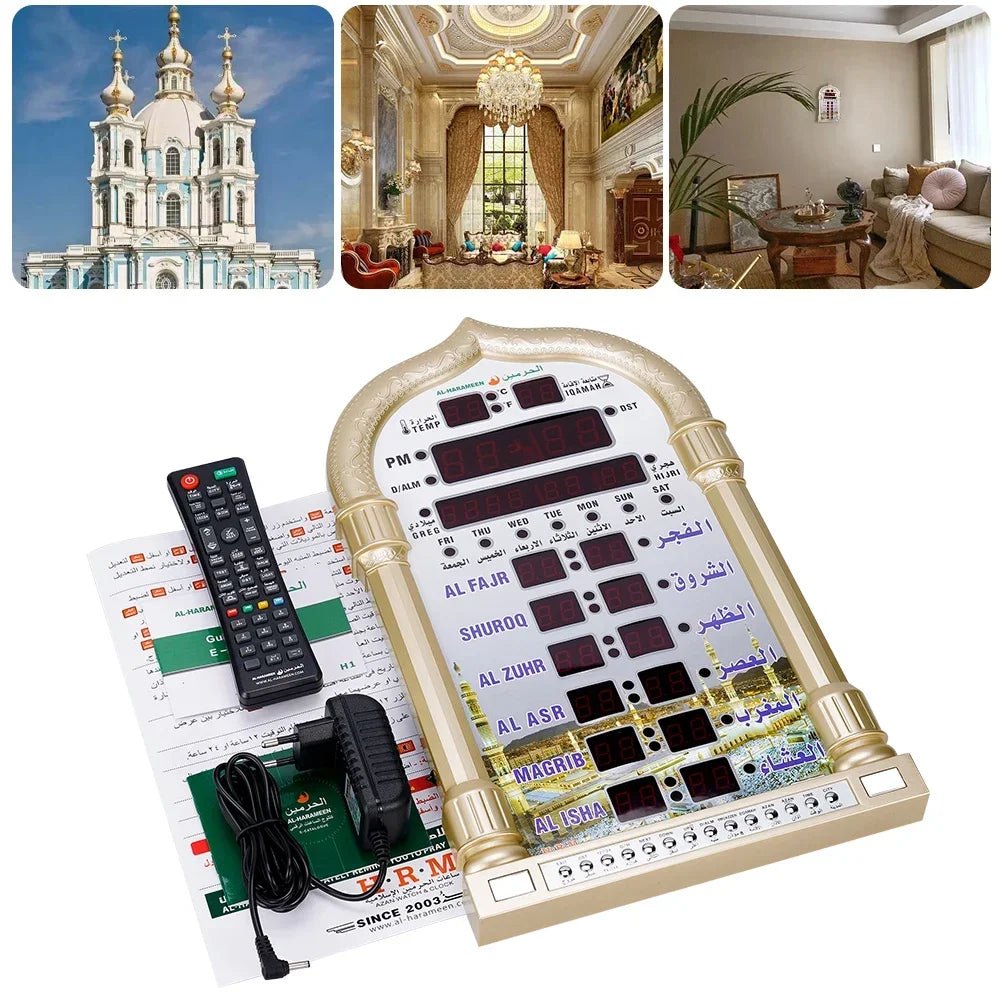 Calendrier Azan 12V, horloge prière musulmane avec télécommande - Zone shopping
