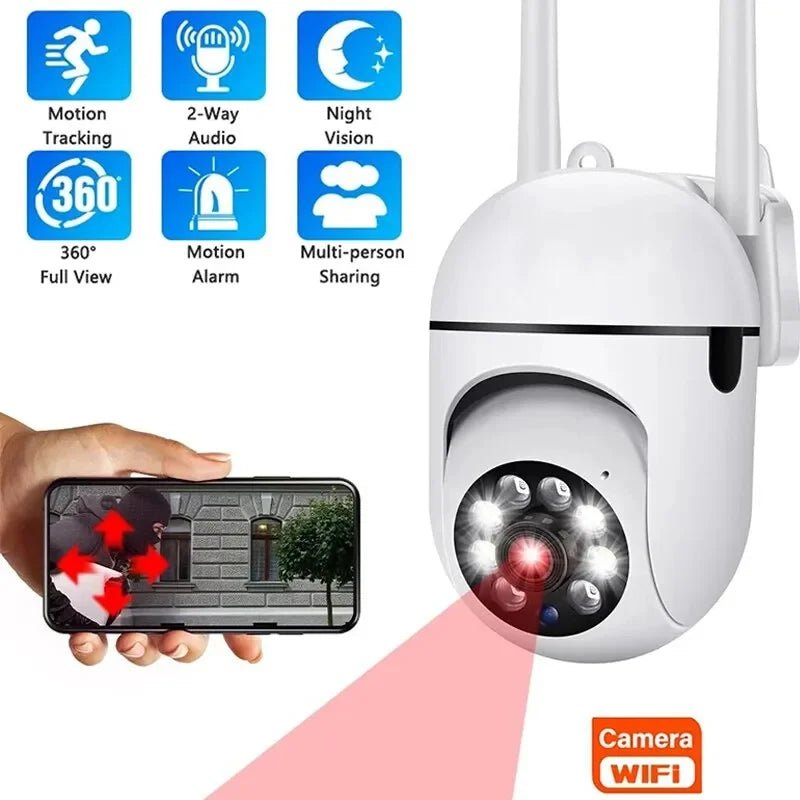 Caméra WiFi PTZ 3MP couleur nuit - Surveillance auto maison CCTV - Zone shopping