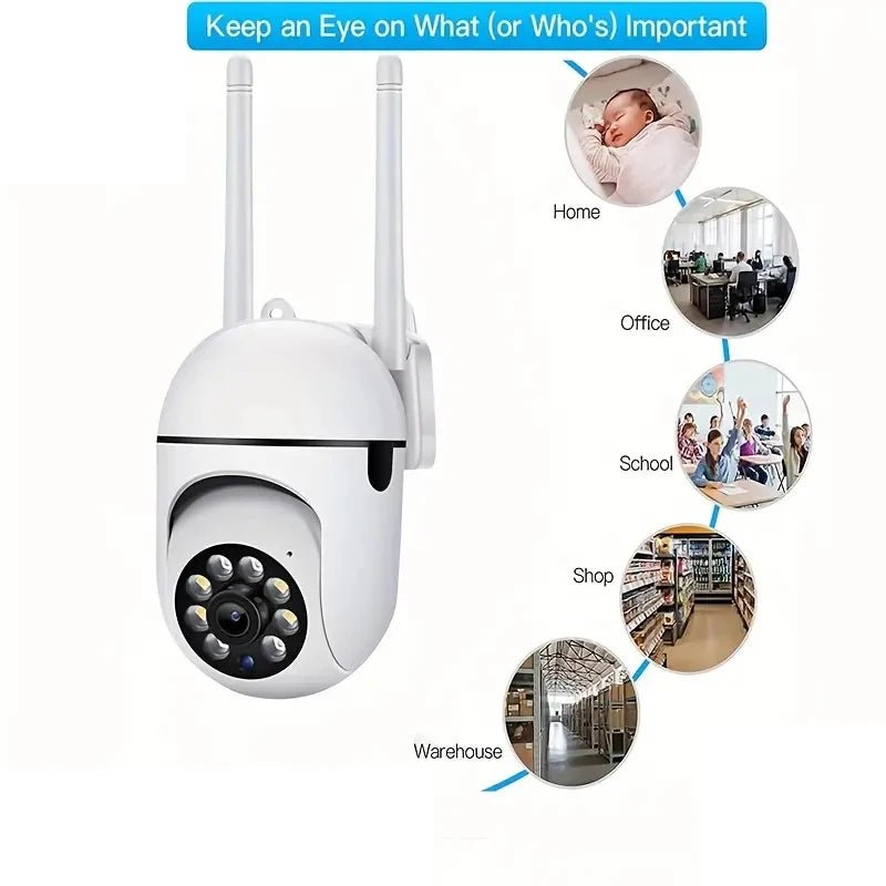 Caméra WiFi PTZ 3MP couleur nuit - Surveillance auto maison CCTV - Zone shopping