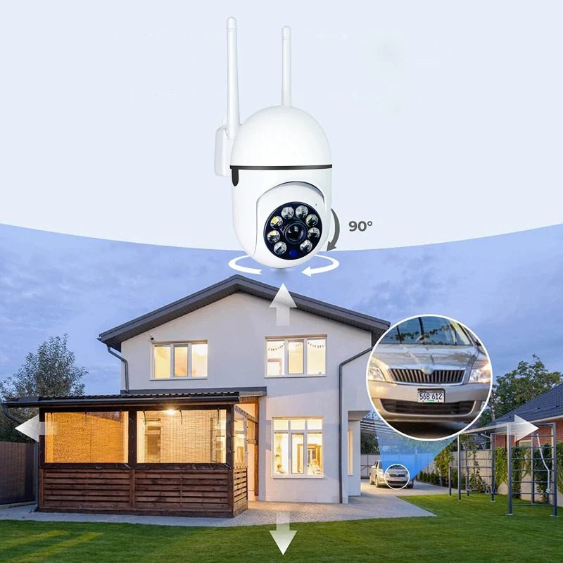 Caméra WiFi PTZ 3MP couleur nuit - Surveillance auto maison CCTV - Zone shopping