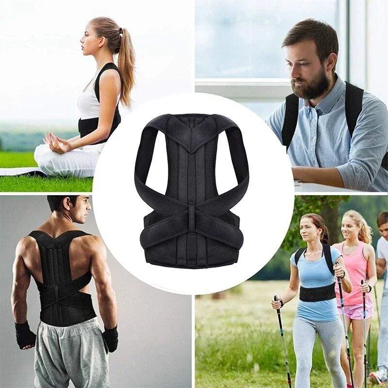Ceinture renforcée colonne lombaire correcteur de Posture gilet réglable sangle de soutien du dos épaule colonne vertébrale orthèse cou civière formateur - Zone shopping