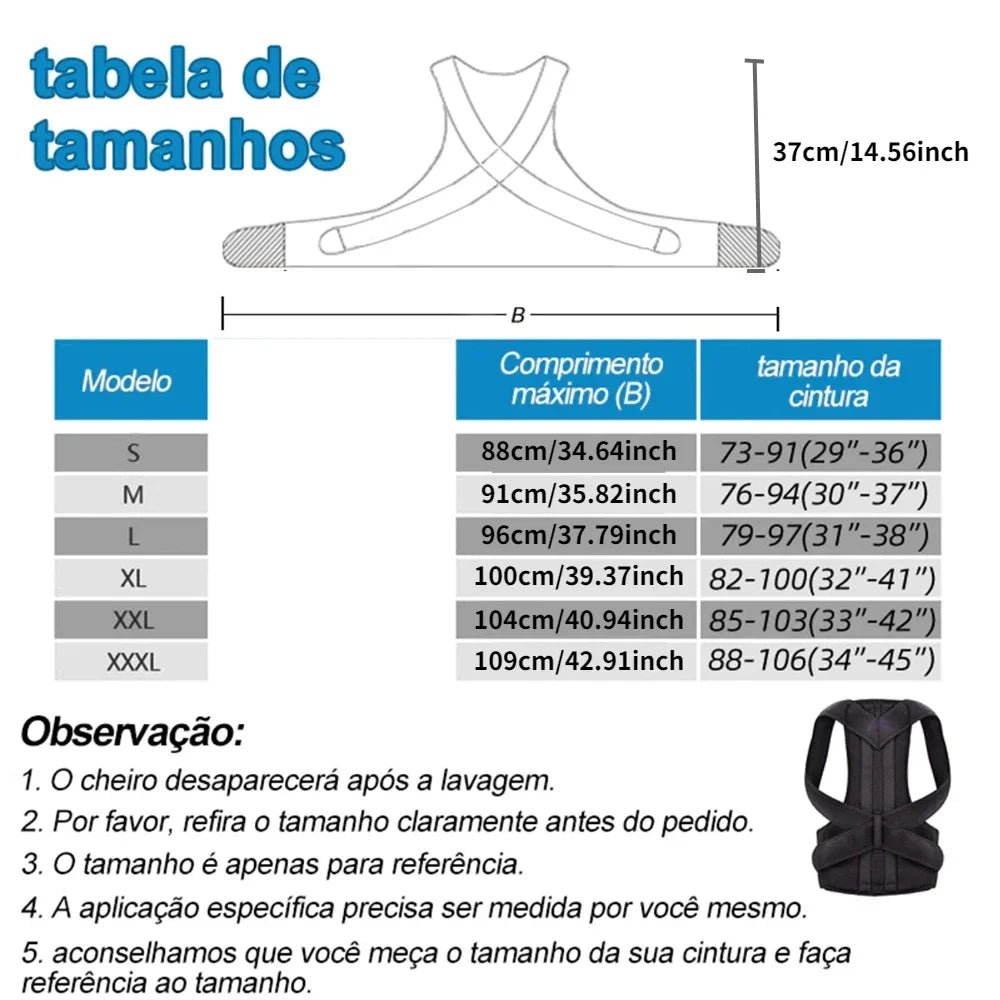 Ceinture renforcée colonne lombaire correcteur de Posture gilet réglable sangle de soutien du dos épaule colonne vertébrale orthèse cou civière formateur - Zone shopping