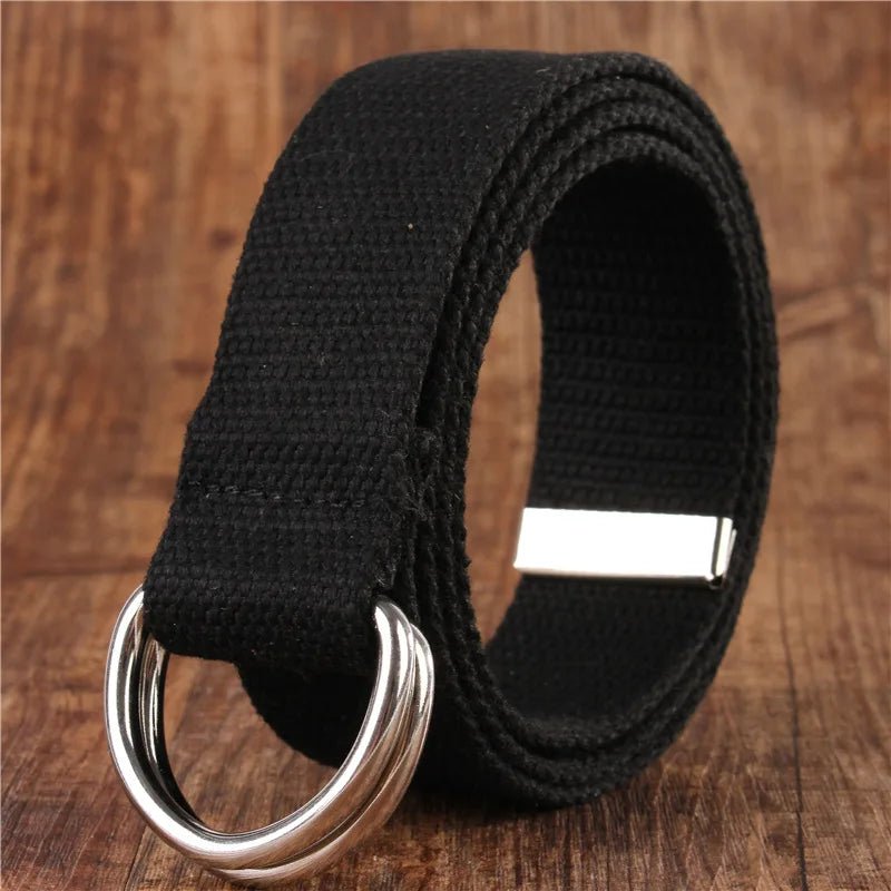 Ceinture unisexe en toile de coton D, luxe et mode, tout match - Zone shopping