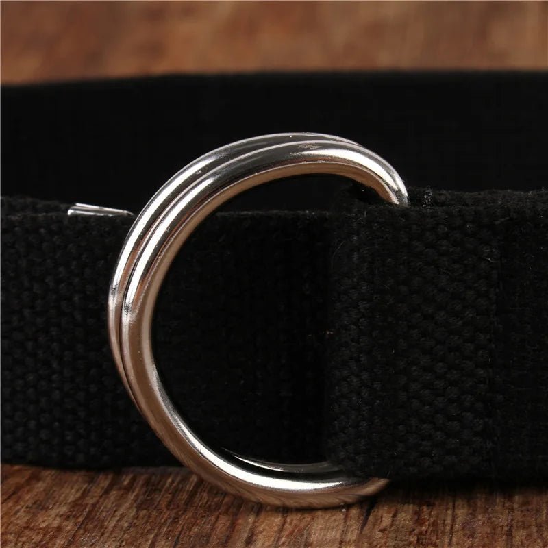 Ceinture unisexe en toile de coton D, luxe et mode, tout match - Zone shopping
