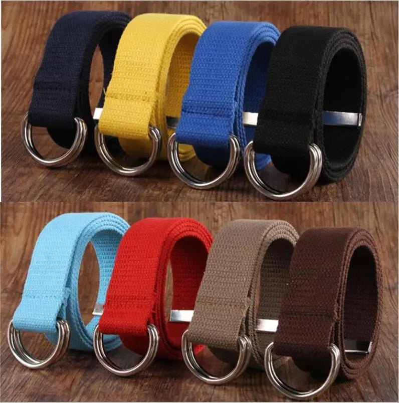 Ceinture unisexe en toile de coton D, luxe et mode, tout match - Zone shopping
