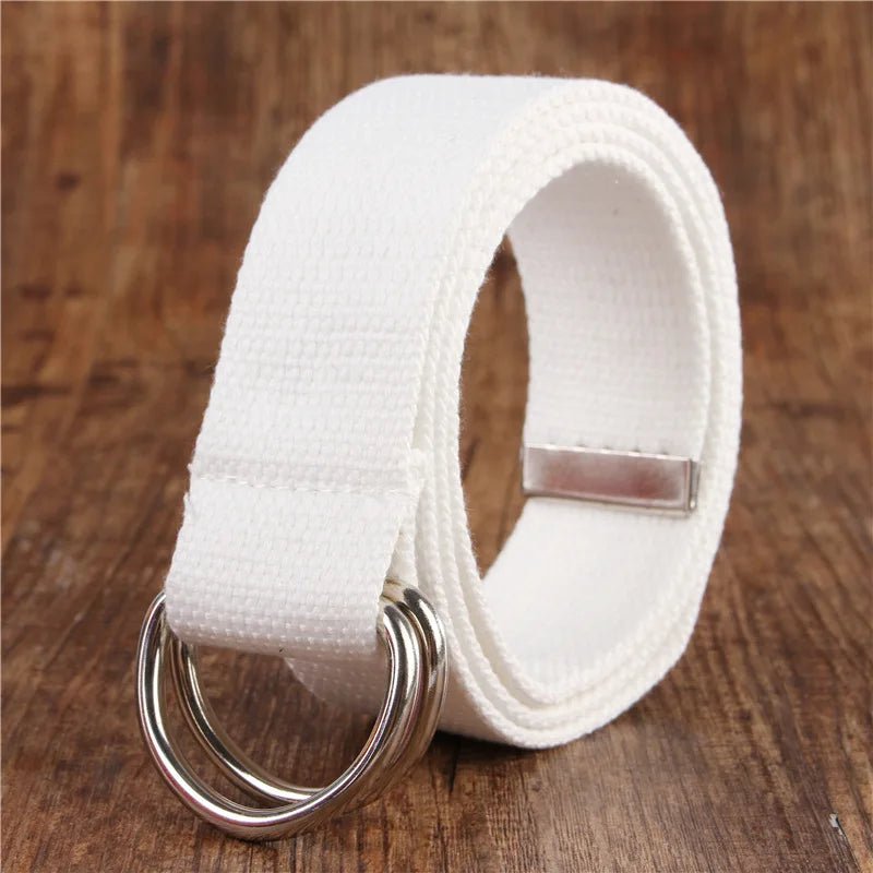 Ceinture unisexe en toile de coton D, luxe et mode, tout match - Zone shopping