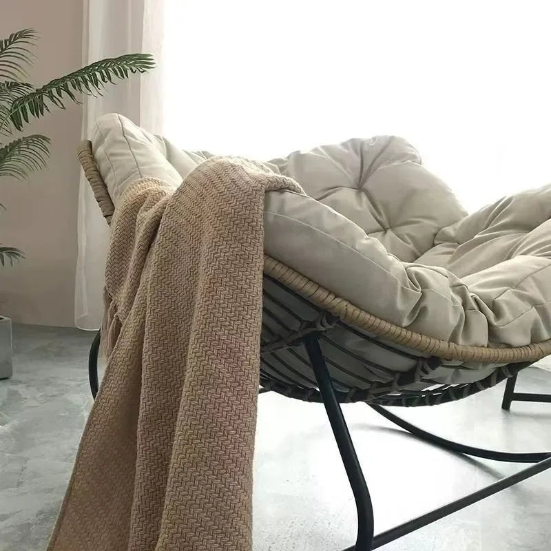 Chaise à bascule en rotin X&D - Nid d'oiseau pour balcon et loisirs - Zone shopping