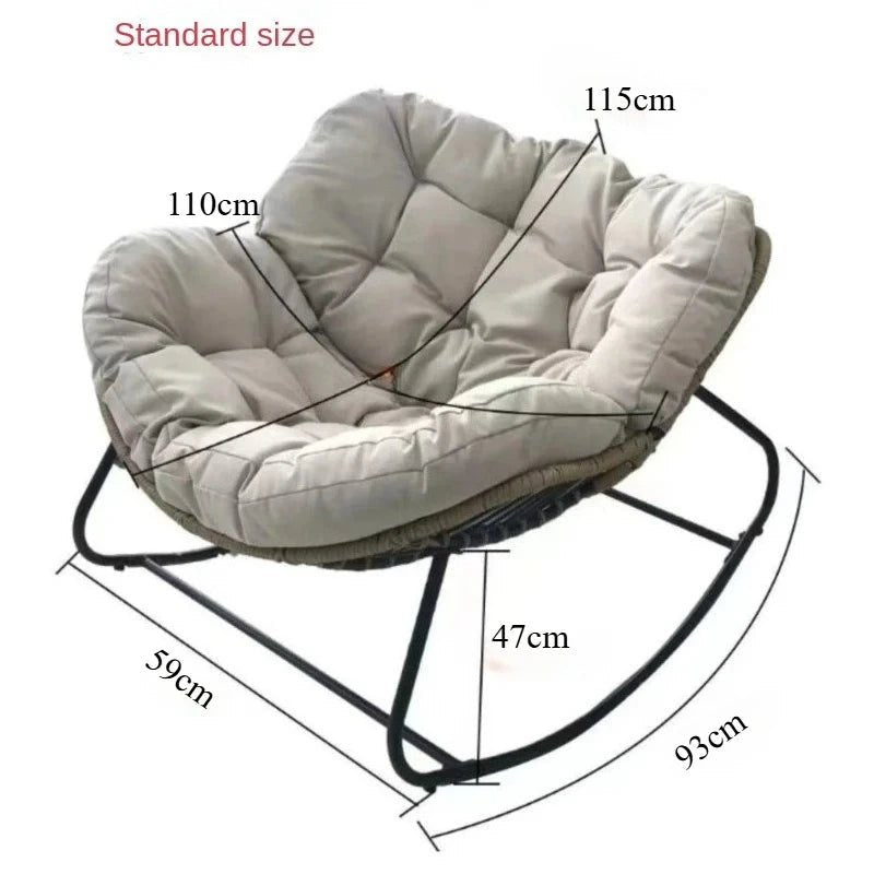 Chaise à bascule en rotin X&D - Nid d'oiseau pour balcon et loisirs - Zone shopping
