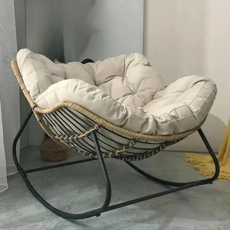 Chaise à bascule en rotin X&D - Nid d'oiseau pour balcon et loisirs - Zone shopping