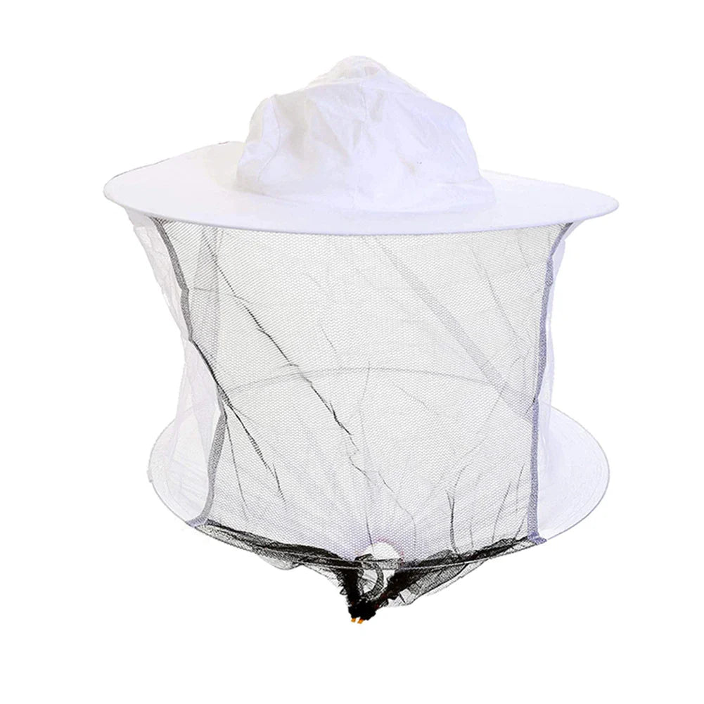 Chapeau d'apiculture blanc à double fil - Protection apicole optimale - Zone shopping