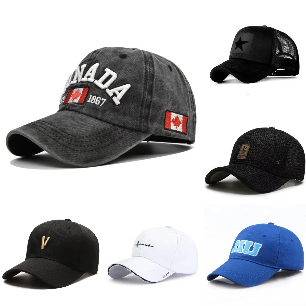 Chapeau tendance unisexe CANADA - Casquette de baseball en coton - Zone shopping