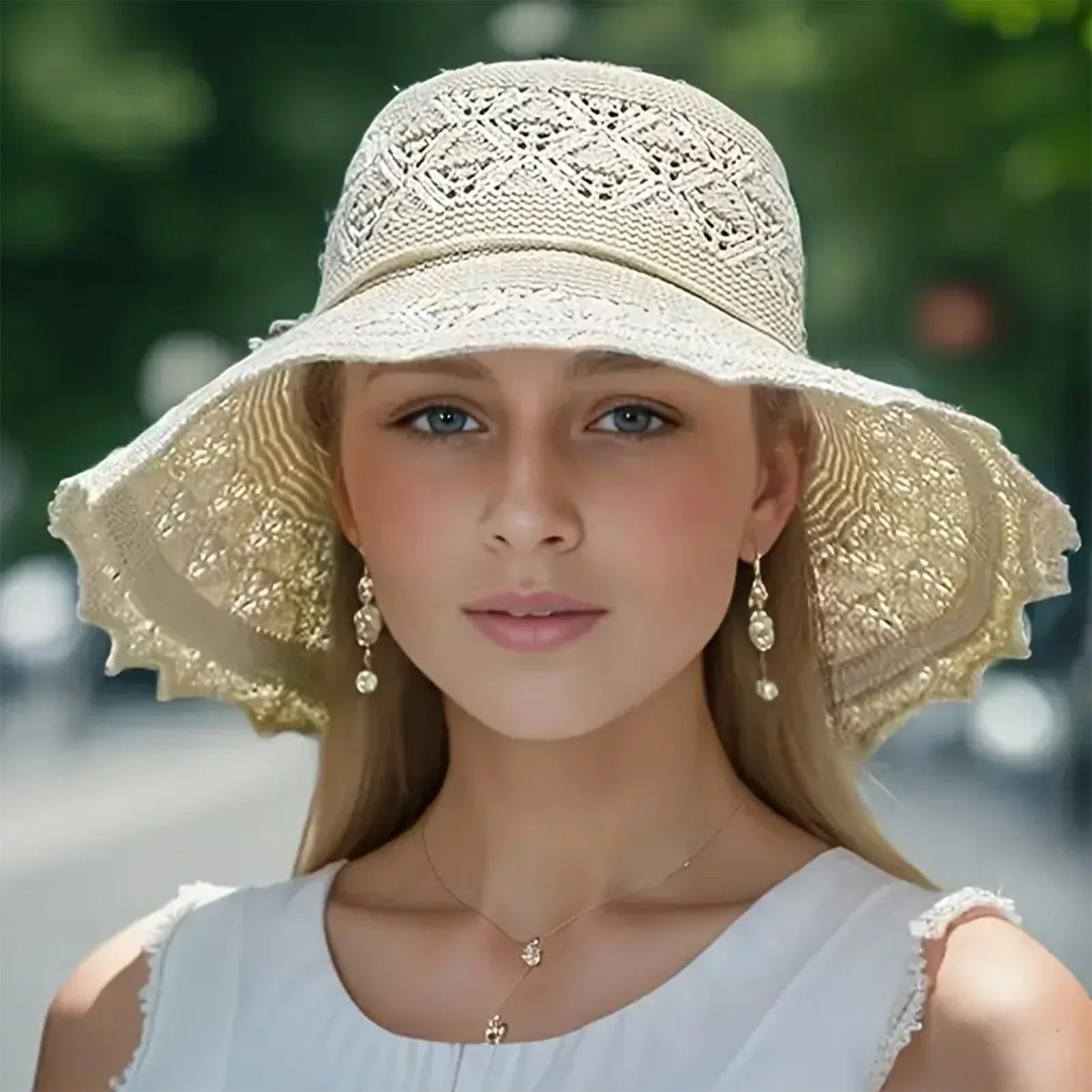 Chapeaux pare - soleil femmes, pliables et respirants pour plage et camping - Zone shopping