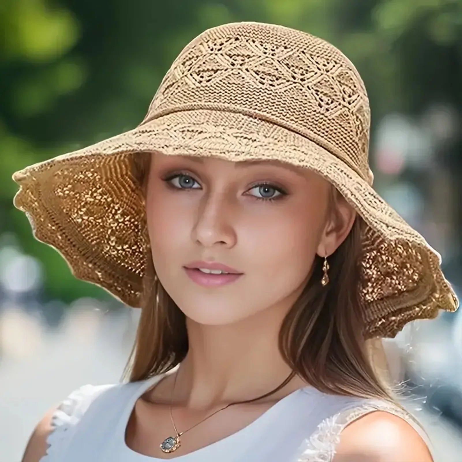 Chapeaux pare - soleil femmes, pliables et respirants pour plage et camping - Zone shopping