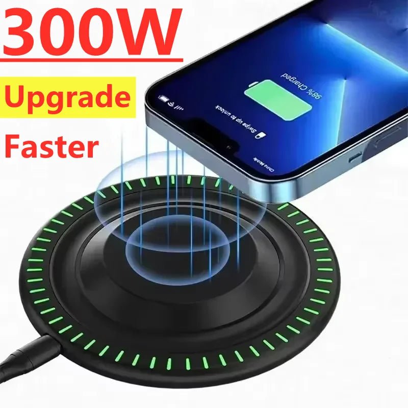 Chargeur sans fil rapide 300W pour iPhone, Samsung, Xiaomi, Huawei - Zone shopping