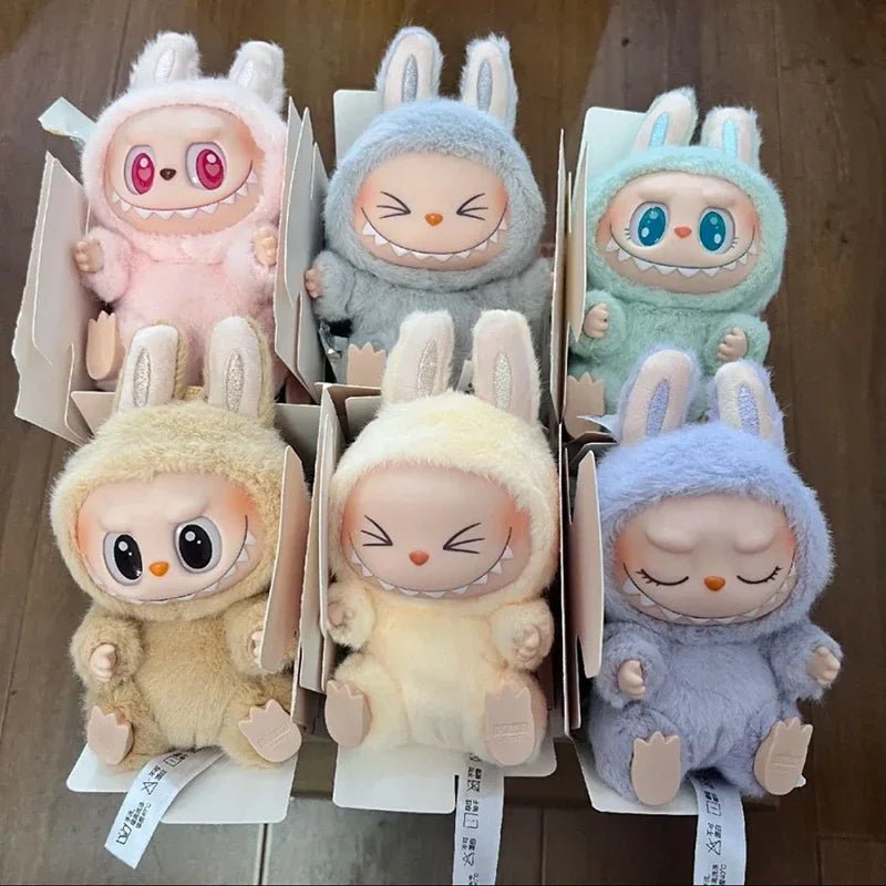 Chaude 2 LABUBU Monstres Assis Vinyle Peluche Boîte Cadeau - Zone shopping