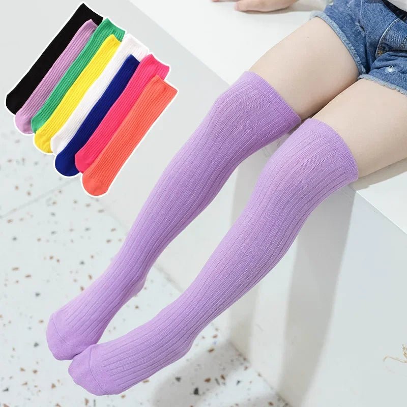 Chaussettes hautes enfants, jambières barbe à papa, mignonnes 3 - 12 ans - Zone shopping