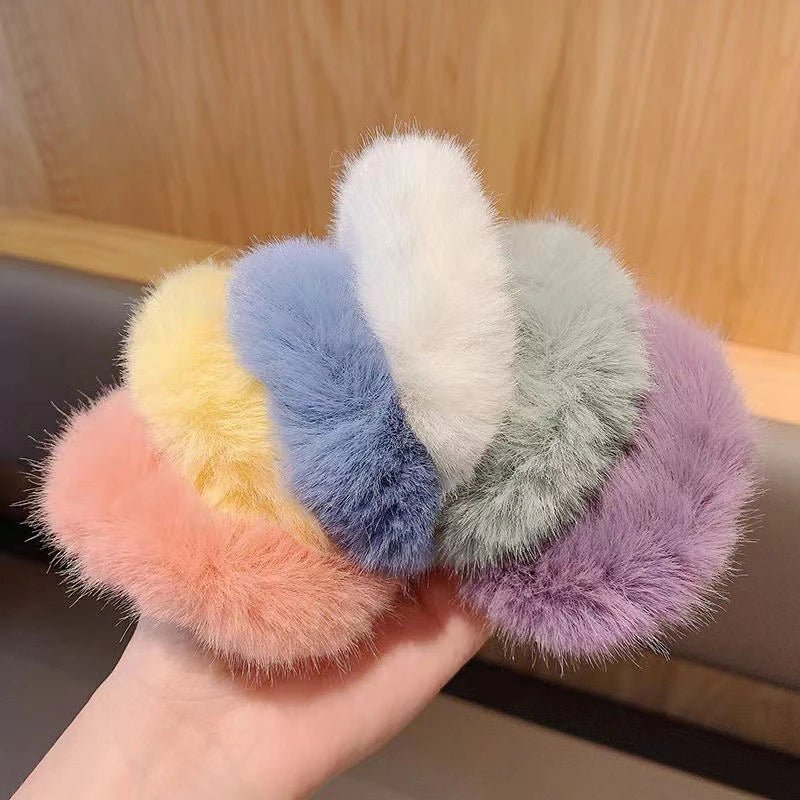 Chouchou élastique moelleux pour cheveux - Automne Hiver, 1 pièce - Zone shopping