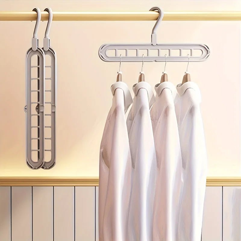 Cintres pliables en plastique 9 trous - 3 pièces, gain de place - Zone shopping
