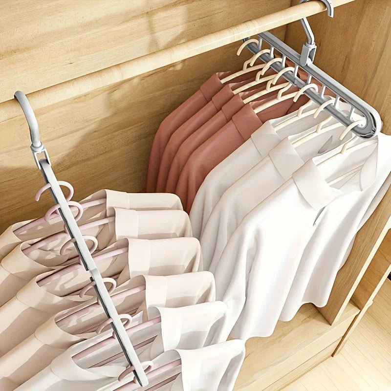 Cintres pliables en plastique 9 trous - 3 pièces, gain de place - Zone shopping