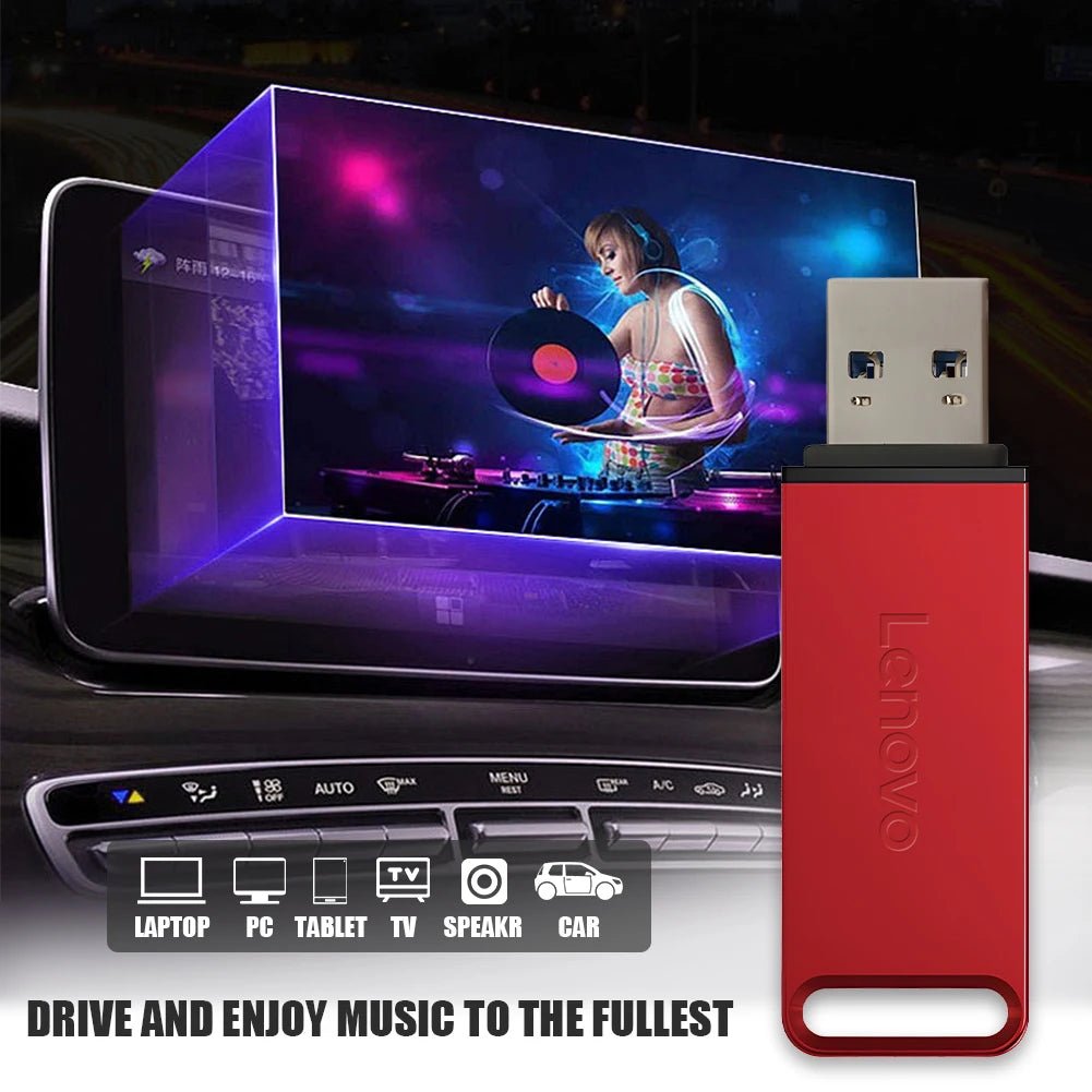 Clé USB 3.0 Lenovo métal 64 To, transfert rapide, étanche, style mécanique - Zone shopping